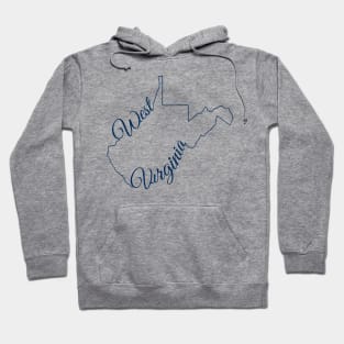 West Virginia State Outline Hoodie